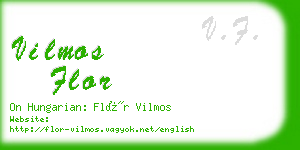 vilmos flor business card